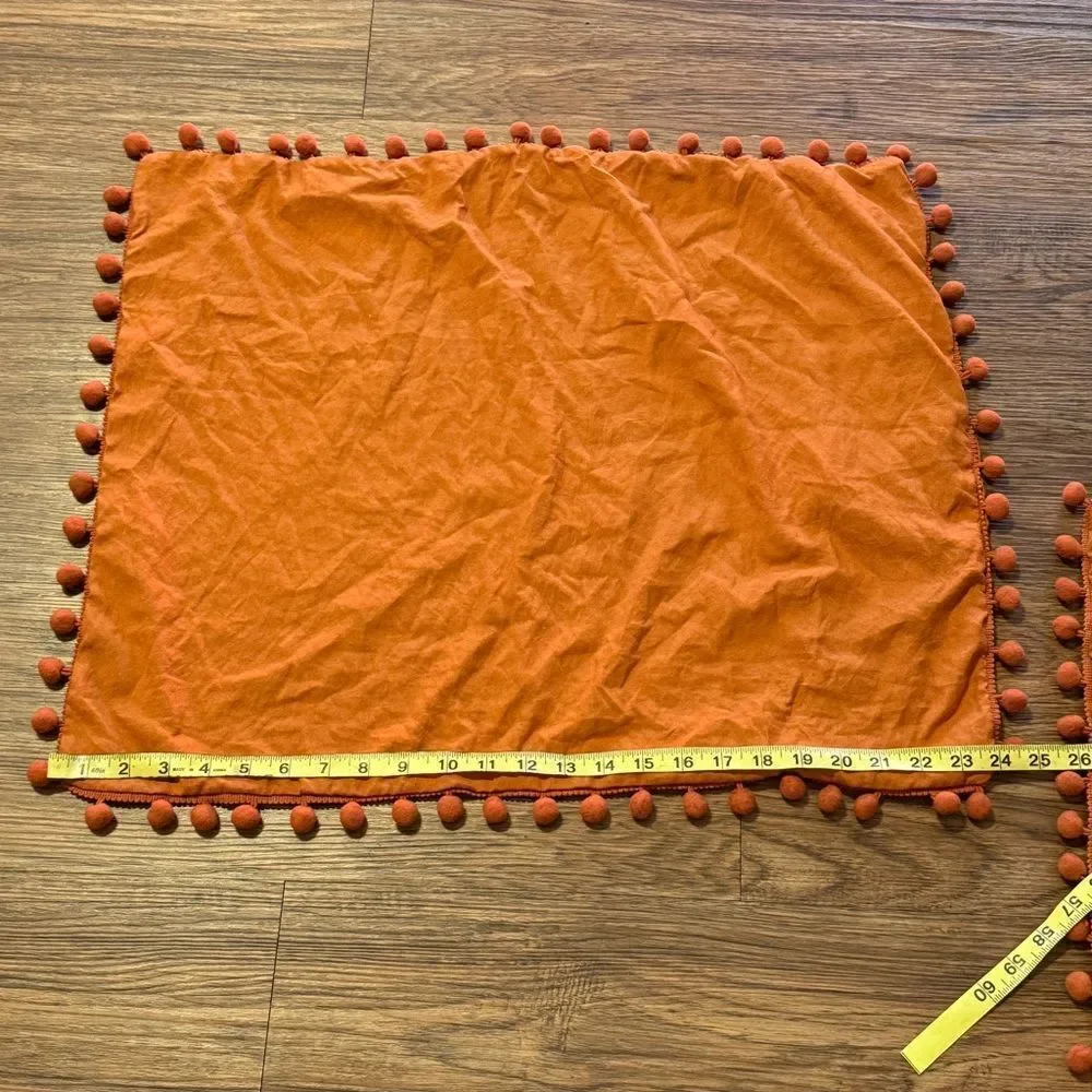 OEKO-TEX Rust Orange Rectangle Pillow Cases  Set of 2  Garment 20” x 24”